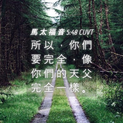 Picture 04 - 馬 太 福 音 5:48 CUVT - 所 以 ， 你 們 要 完 全 ， 像 你 們 - Bible Verse Picture