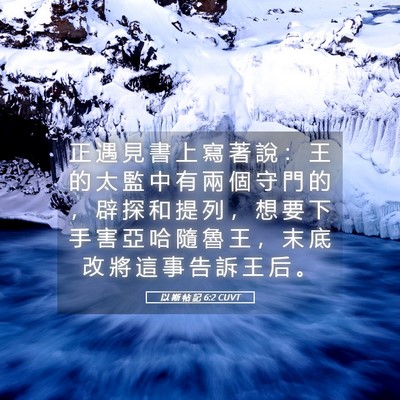 Picture 05 - 以 斯 帖 記 6:2 CUVT - 正 遇 見 書 上 寫 著 說 ： 王 的 太 - Bible Verse Picture