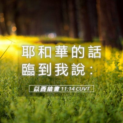 Picture 05 - 以 西 結 書 11:14 CUVT - 耶 和 華 的 話 臨 到 我 說 - Bible Verse Picture