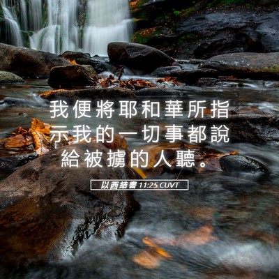 Picture 05 - 以 西 結 書 11:25 CUVT - 我 便 將 耶 和 華 所 指 示 我 的 一 - Bible Verse Picture