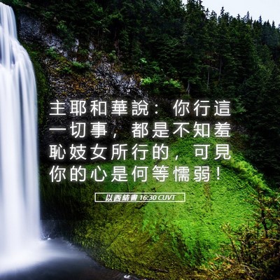 Picture 05 - 以 西 結 書 16:30 CUVT - 主 耶 和 華 說 ： 你 行 這 一 切 事 - Bible Verse Picture