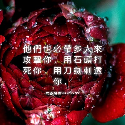 Picture 05 - 以 西 結 書 16:40 CUVT - 他 們 也 必 帶 多 人 來 攻 擊 你 ， - Bible Verse Picture