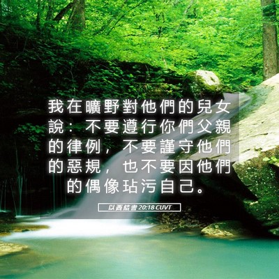 Picture 05 - 以 西 結 書 20:18 CUVT - 我 在 曠 野 對 他 們 的 兒 女 說 ： - Bible Verse Picture