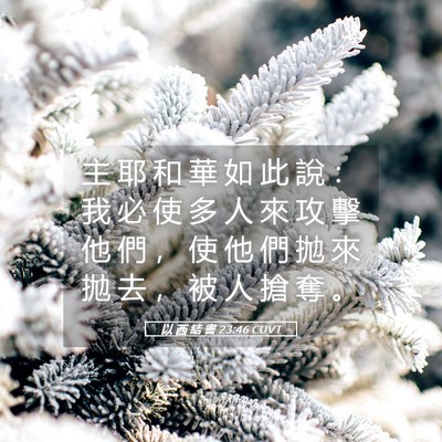Picture 05 - 以 西 結 書 23:46 CUVT - 主 耶 和 華 如 此 說 ： 我 必 使 多 - Bible Verse Picture