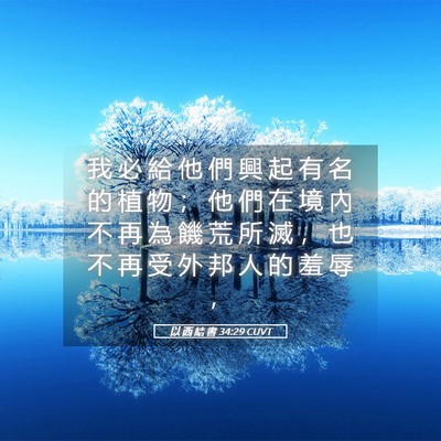 Picture 05 - 以 西 結 書 34:29 CUVT - 我 必 給 他 們 興 起 有 名 的 植 物 - Bible Verse Picture