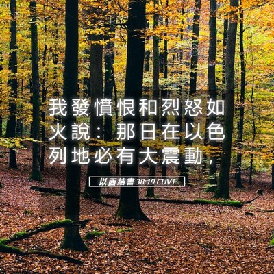 Picture 05 - 以 西 結 書 38:19 CUVT - 我 發 憤 恨 和 烈 怒 如 火 說 ： 那 - Bible Verse Picture