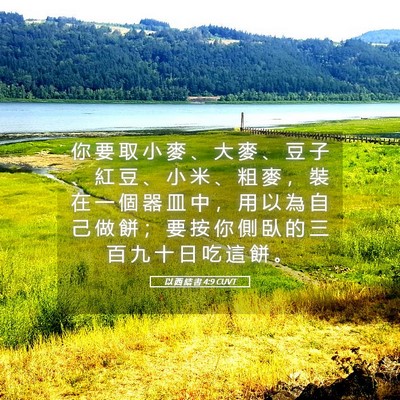 Picture 05 - 以 西 結 書 4:9 CUVT - 你 要 取 小 麥 、 大 麥 、 豆 子 、 - Bible Verse Picture