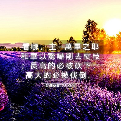 Picture 05 - 以 賽 亞 書 10:33 CUVT - 看 哪 ， 主 ─ 萬 軍 之 耶 和 華 以 - Bible Verse Picture