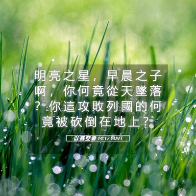 Picture 05 - 以 賽 亞 書 14:12 CUVT - 明 亮 之 星 ， 早 晨 之 子 啊 ， 你 - Bible Verse Picture