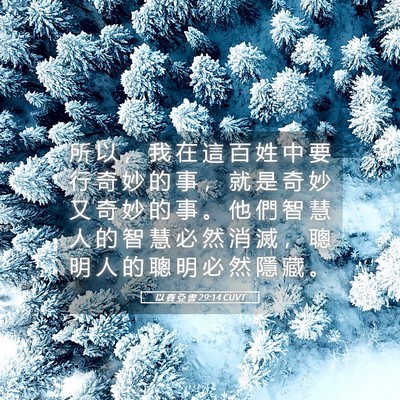 Picture 05 - 以 賽 亞 書 29:14 CUVT - 所 以 ， 我 在 這 百 姓 中 要 行 奇 - Bible Verse Picture