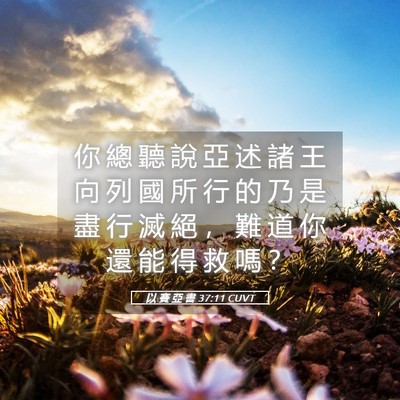 Picture 05 - 以 賽 亞 書 37:11 CUVT - 你 總 聽 說 亞 述 諸 王 向 列 國 所 - Bible Verse Picture