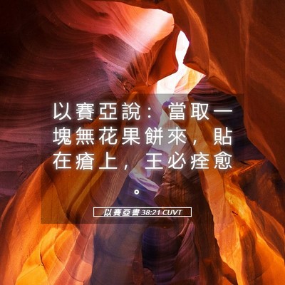 Picture 05 - 以 賽 亞 書 38:21 CUVT - 以 賽 亞 說 ： 當 取 一 塊 無 花 果 - Bible Verse Picture