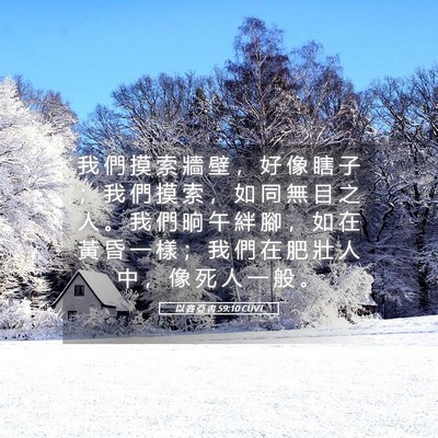Picture 05 - 以 賽 亞 書 59:10 CUVT - 我 們 摸 索 牆 壁 ， 好 像 瞎 子 ； - Bible Verse Picture