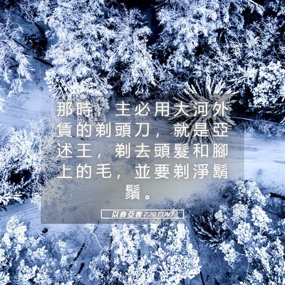 Picture 05 - 以 賽 亞 書 7:20 CUVT - 那 時 ， 主 必 用 大 河 外 賃 的 剃 - Bible Verse Picture