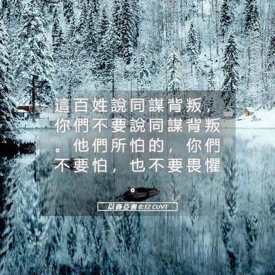 Picture 05 - 以 賽 亞 書 8:12 CUVT - 這 百 姓 說 同 謀 背 叛 ， 你 們 不 - Bible Verse Picture
