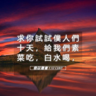 Picture 05 - 但 以 理 書 1:12 CUVT - 求 你 試 試 僕 人 們 十 天 ， 給 我 - Bible Verse Picture