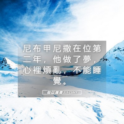 Picture 05 - 但 以 理 書 2:1 CUVT - 尼 布 甲 尼 撒 在 位 第 二 年 ， 他 - Bible Verse Picture