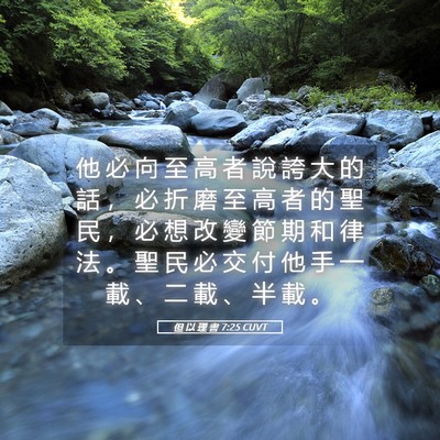 Picture 05 - 但 以 理 書 7:25 CUVT - 他 必 向 至 高 者 說 誇 大 的 話 ， - Bible Verse Picture