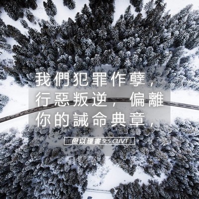 Picture 05 - 但 以 理 書 9:5 CUVT - 我 們 犯 罪 作 孽 ， 行 惡 叛 逆 ， - Bible Verse Picture