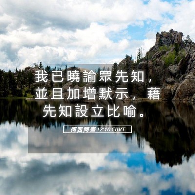 Picture 05 - 何 西 阿 書 12:10 CUVT - 我 已 曉 諭 眾 先 知 ， 並 且 加 增 - Bible Verse Picture