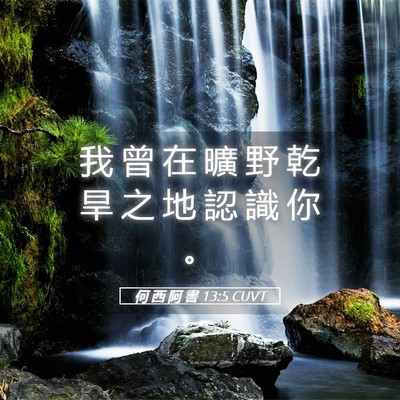Picture 05 - 何 西 阿 書 13:5 CUVT - 我 曾 在 曠 野 乾 旱 之 地 認 識 你 - Bible Verse Picture