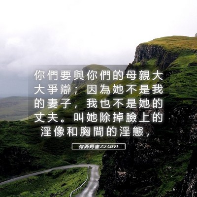 Picture 05 - 何 西 阿 書 2:2 CUVT - 你 們 要 與 你 們 的 母 親 大 大 爭 - Bible Verse Picture