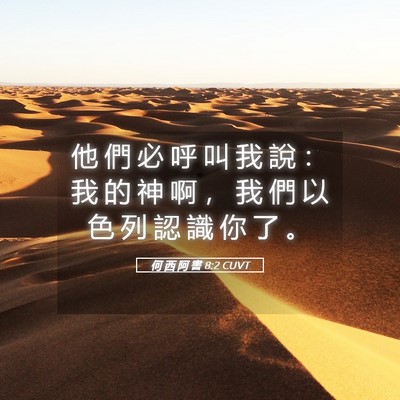 Picture 05 - 何 西 阿 書 8:2 CUVT - 他 們 必 呼 叫 我 說 ： 我 的 神 啊 - Bible Verse Picture