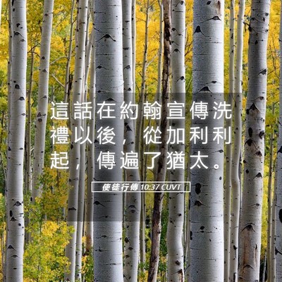 Picture 05 - 使 徒 行 傳 10:37 CUVT - 這 話 在 約 翰 宣 傳 洗 禮 以 後 ， - Bible Verse Picture