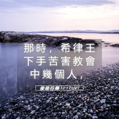 Picture 05 - 使 徒 行 傳 12:1 CUVT - 那 時 ， 希 律 王 下 手 苦 害 教 會 - Bible Verse Picture