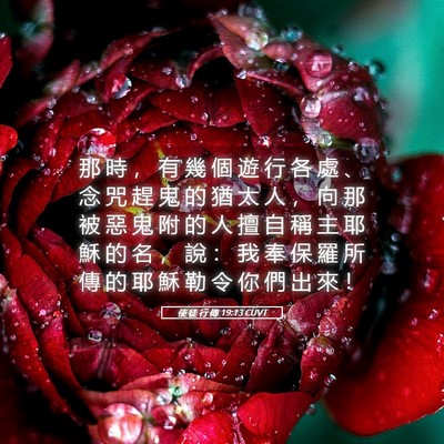 Picture 05 - 使 徒 行 傳 19:13 CUVT - 那 時 ， 有 幾 個 遊 行 各 處 、 念 - Bible Verse Picture
