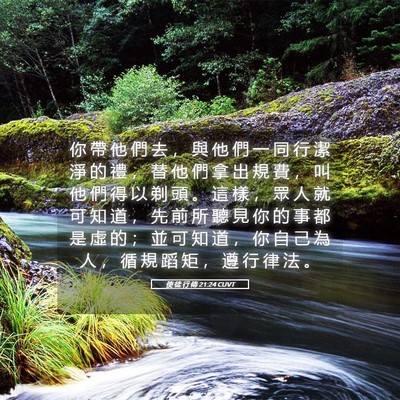 Picture 05 - 使 徒 行 傳 21:24 CUVT - 你 帶 他 們 去 ， 與 他 們 一 同 行 - Bible Verse Picture