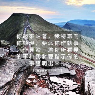 Picture 05 - 使 徒 行 傳 26:16 CUVT - 你 起 來 站 著 ， 我 特 意 向 你 顯 - Bible Verse Picture