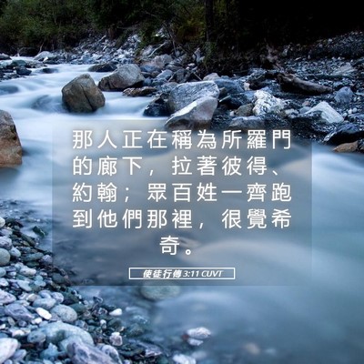 Picture 05 - 使 徒 行 傳 3:11 CUVT - 那 人 正 在 稱 為 所 羅 門 的 廊 下 - Bible Verse Picture