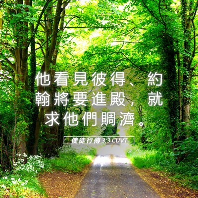 Picture 05 - 使 徒 行 傳 3:3 CUVT - 他 看 見 彼 得 、 約 翰 將 要 進 殿 - Bible Verse Picture