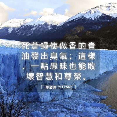 Picture 05 - 傳 道 書 10:1 CUVT - 死 蒼 蠅 使 做 香 的 膏 油 發 出 臭 - Bible Verse Picture