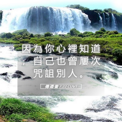 Picture 05 - 傳 道 書 7:22 CUVT - 因 為 你 心 裡 知 道 ， 自 己 也 曾 - Bible Verse Picture