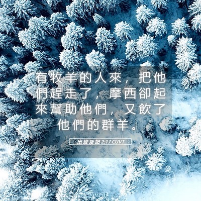 Picture 05 - 出 埃 及 記 2:17 CUVT - 有 牧 羊 的 人 來 ， 把 他 們 趕 走 - Bible Verse Picture