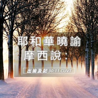 Picture 05 - 出 埃 及 記 30:11 CUVT - 耶 和 華 曉 諭 摩 西 說 - Bible Verse Picture
