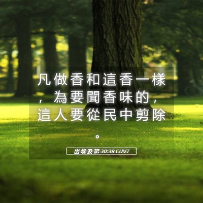 Picture 05 - 出 埃 及 記 30:38 CUVT - 凡 做 香 和 這 香 一 樣 ， 為 要 聞 - Bible Verse Picture