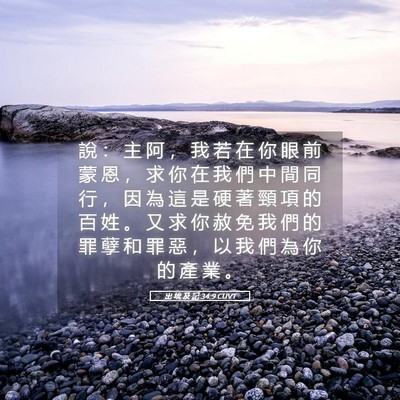 Picture 05 - 出 埃 及 記 34:9 CUVT - 說 ： 主 阿 ， 我 若 在 你 眼 前 蒙 - Bible Verse Picture