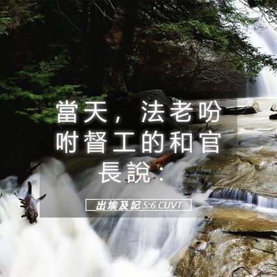 Picture 05 - 出 埃 及 記 5:6 CUVT - 當 天 ， 法 老 吩 咐 督 工 的 和 官 - Bible Verse Picture