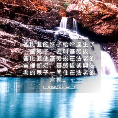 Picture 05 - 列 王 紀 上 11:20 CUVT - 答 比 匿 的 妹 子 給 哈 達 生 了 一 - Bible Verse Picture