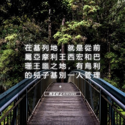 Picture 05 - 列 王 紀 上 4:19 CUVT - 在 基 列 地 ， 就 是 從 前 屬 亞 摩 - Bible Verse Picture