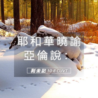 Picture 05 - 利 未 記 10:8 CUVT - 耶 和 華 曉 諭 亞 倫 說 - Bible Verse Picture
