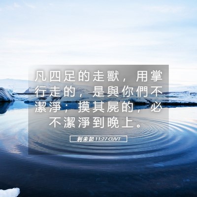 Picture 05 - 利 未 記 11:27 CUVT - 凡 四 足 的 走 獸 ， 用 掌 行 走 的 - Bible Verse Picture