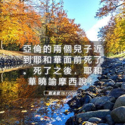 Picture 05 - 利 未 記 16:1 CUVT - 亞 倫 的 兩 個 兒 子 近 到 耶 和 華 - Bible Verse Picture