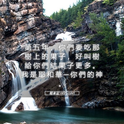 Picture 05 - 利 未 記 19:25 CUVT - 第 五 年 ， 你 們 要 吃 那 樹 上 的 - Bible Verse Picture