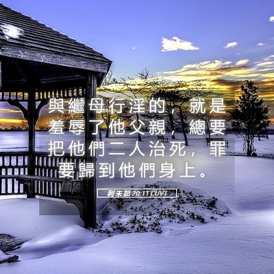 Picture 05 - 利 未 記 20:11 CUVT - 與 繼 母 行 淫 的 ， 就 是 羞 辱 了 - Bible Verse Picture