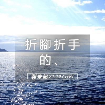 Picture 05 - 利 未 記 21:19 CUVT - 折 腳 折 手 的 - Bible Verse Picture