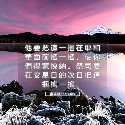 Picture 05 - 利 未 記 23:11 CUVT - 他 要 把 這 一 捆 在 耶 和 華 面 前 - Bible Verse Picture